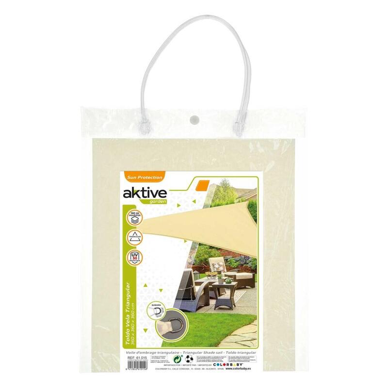 Aktive Garden uv50 store triangulaire couleur crème