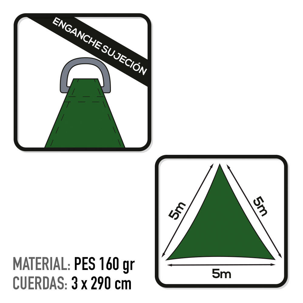 Store triangulaire Aktive Garden vert 3/4