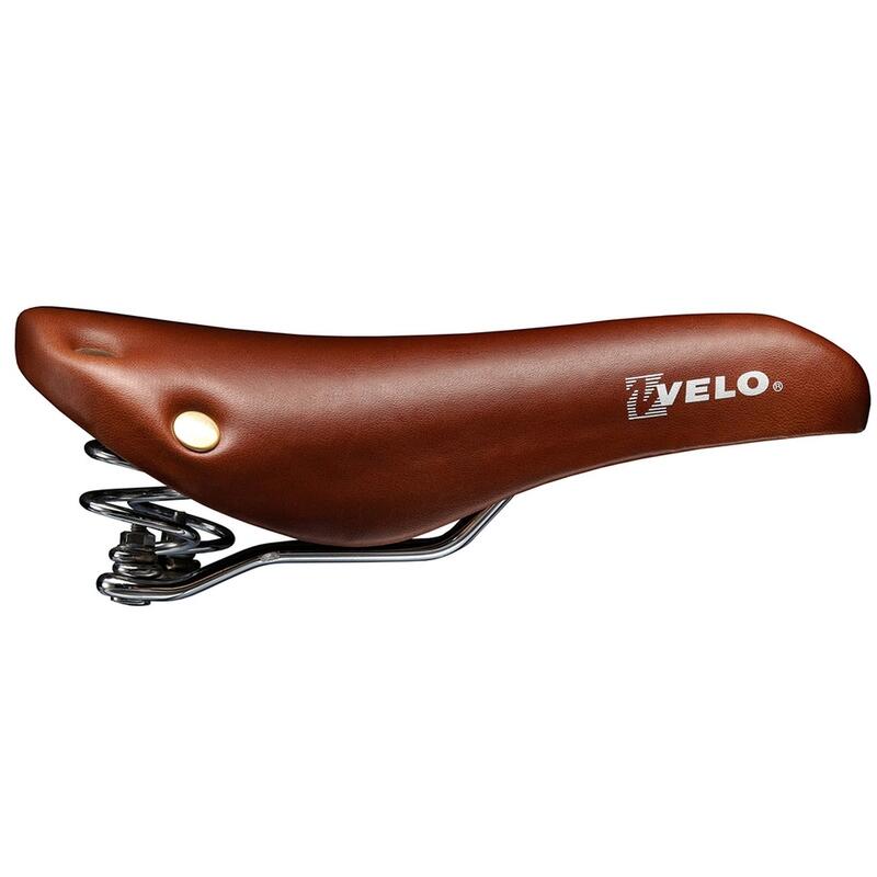 VELO Selle avec ressort cuir + rivet VELO