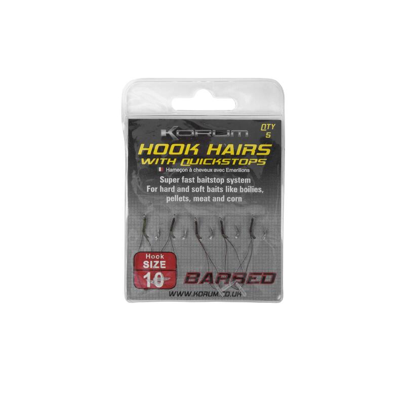 Leader per i Hookhair Barbed Korum con metodo Quickstops