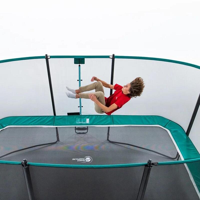 Trampoline Apollo Sport 400cm - Filet de protection, échelle + Kit d'ancrage