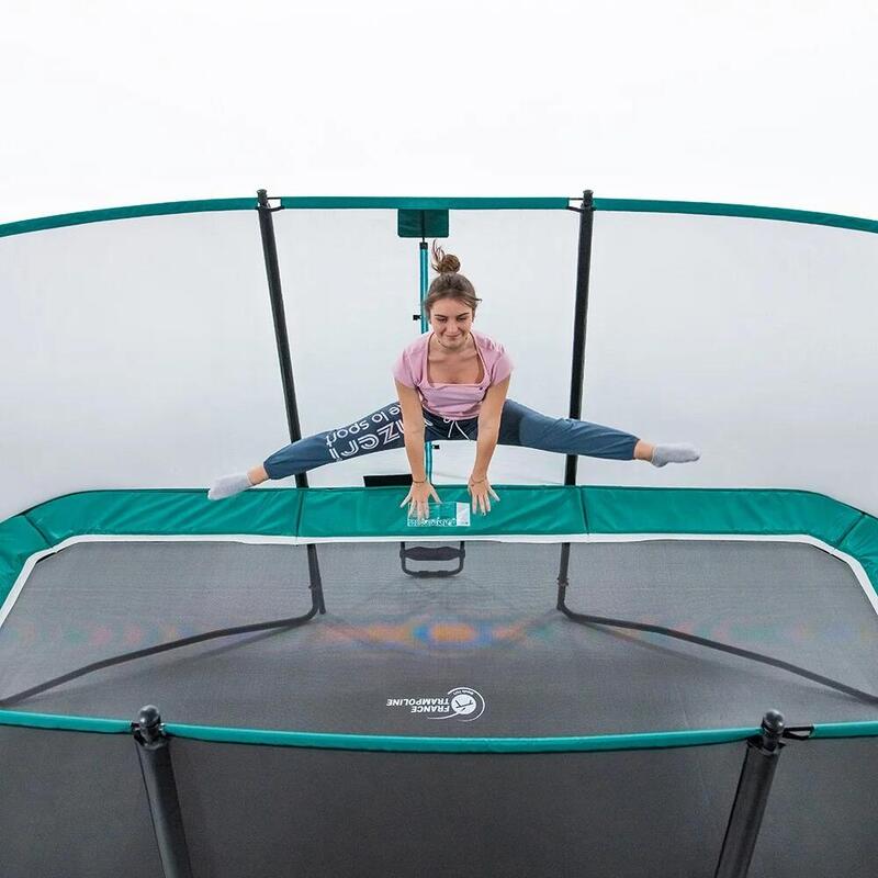 Trampoline Apollo Sport 400cm - Filet de protection, échelle + Kit d'ancrage