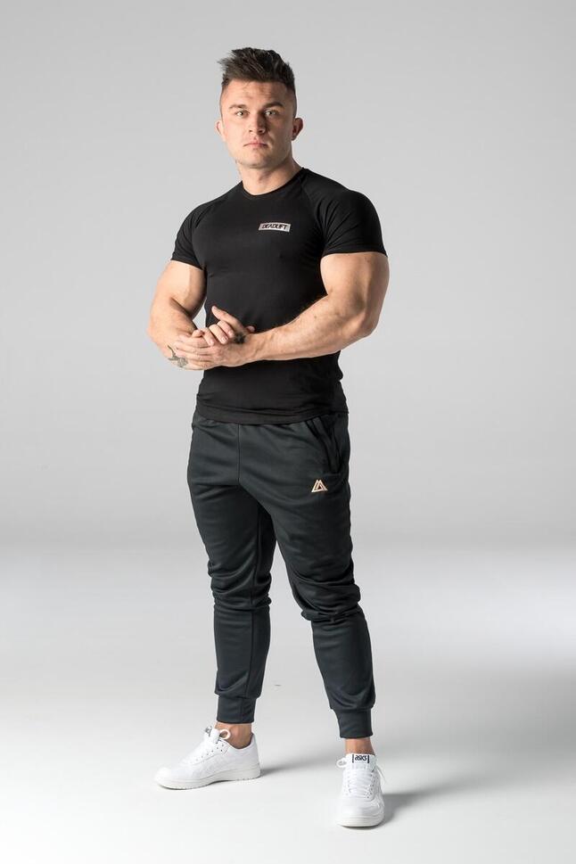 T-shirt męski slim fit na siłownię Deadlift METALLIC BOX