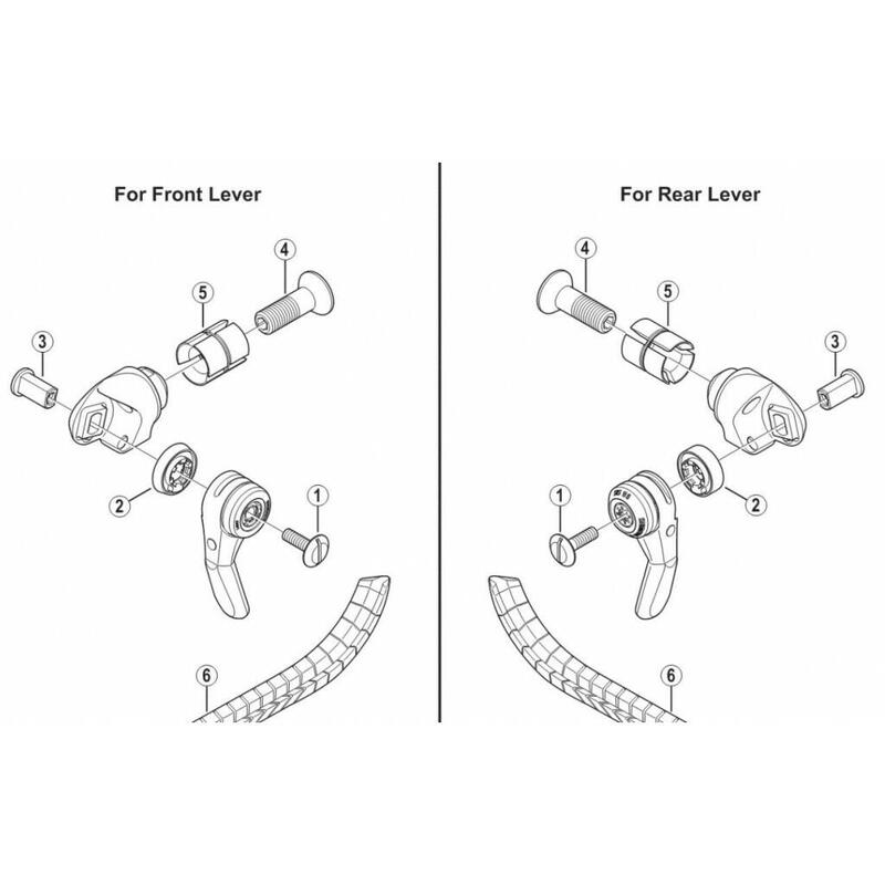 Set hendels voor stuurverlenging Shimano sl-bsr1h1 dura ace 2/3x11v