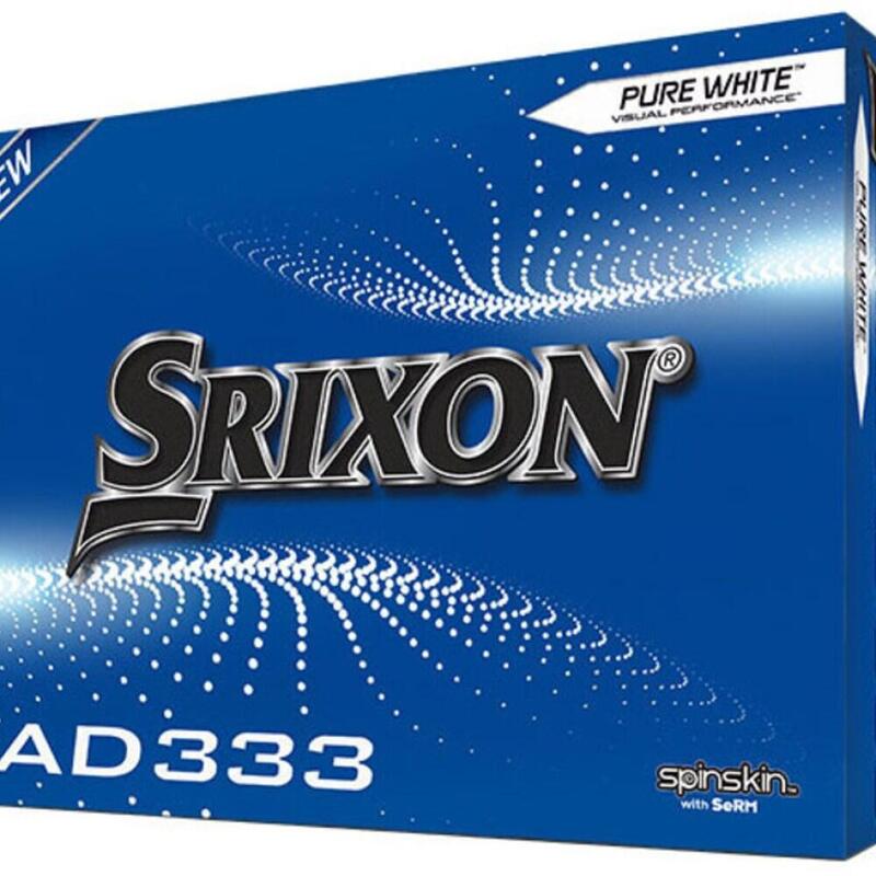 Doos met 12 Srixon AD333-golfballen Kleur: wit