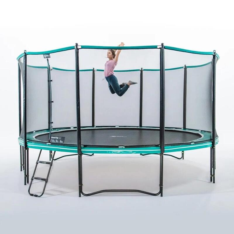 Trampoline Boost'up 490cm - Beschermingsnet, ladder + Verankeringsset