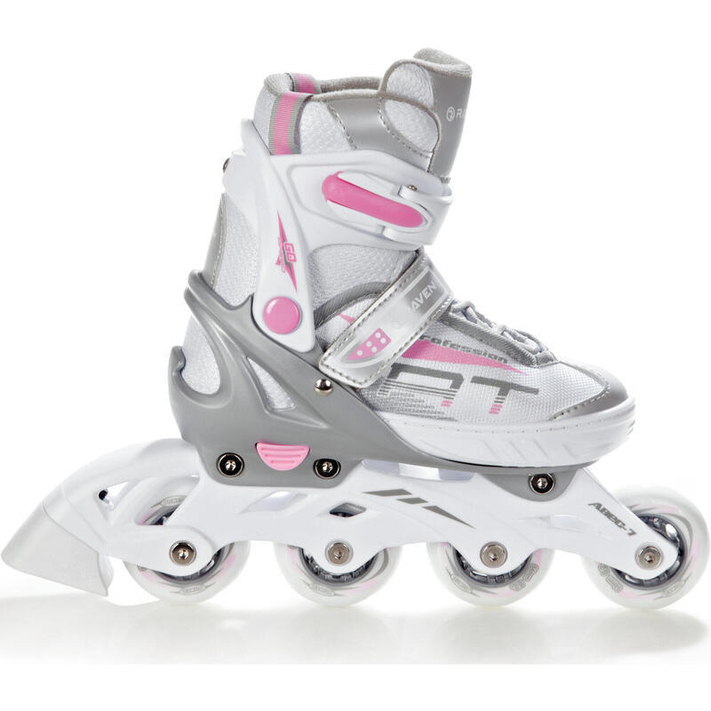 Patins em Linha ajustável Raven Profession Branco/Rosa