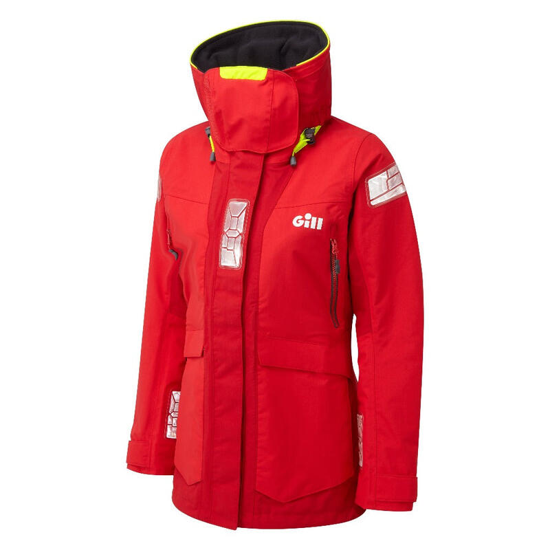 OS2 Women’s 2-Layer Waterproof Sailing Offshore Jacket – Red