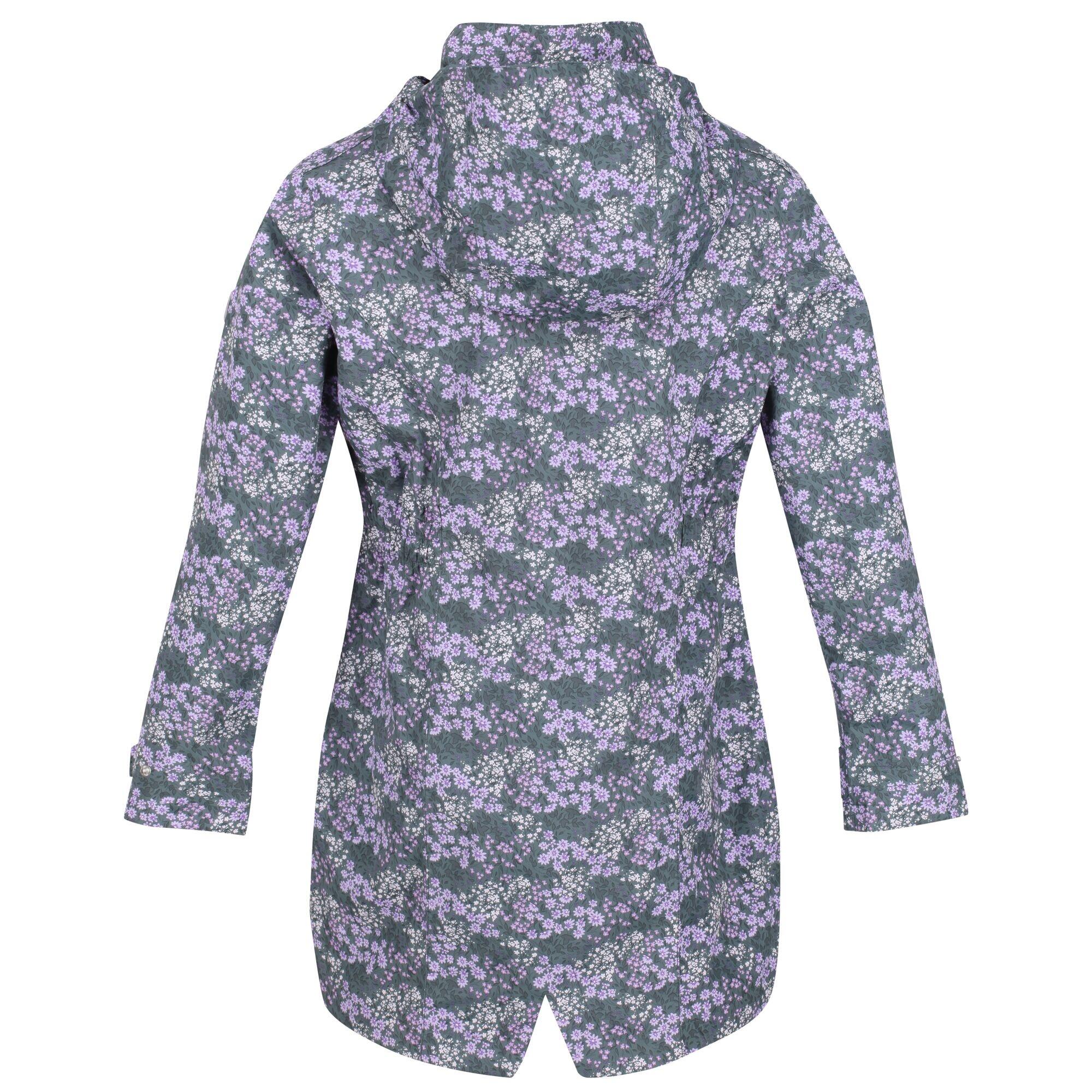 Childrens/Kids Talei Floral Waterproof Jacket (Balsam Green) 2/5