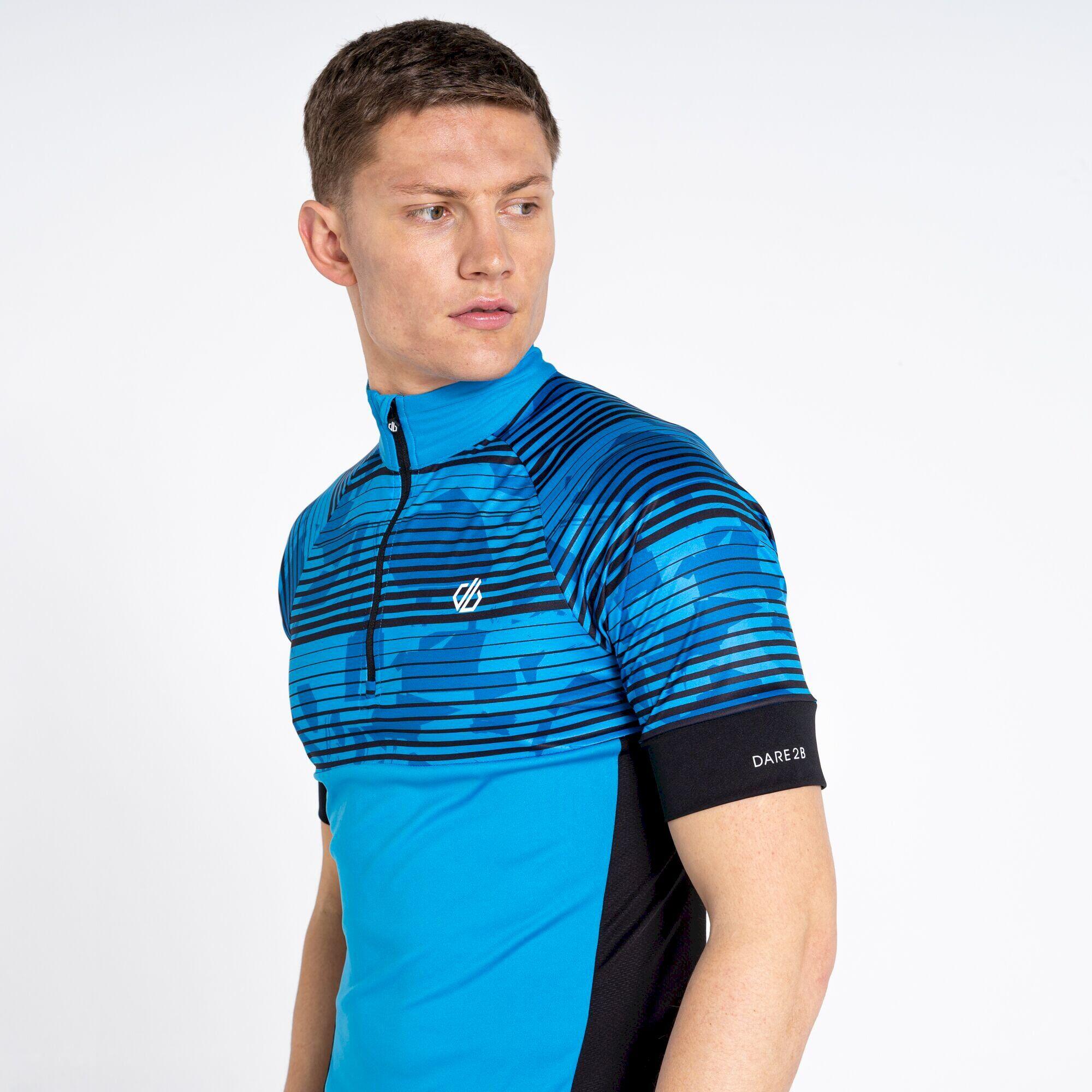 Mens Stay The Course II Printed Cycling Jersey (Teton Blue) 4/5