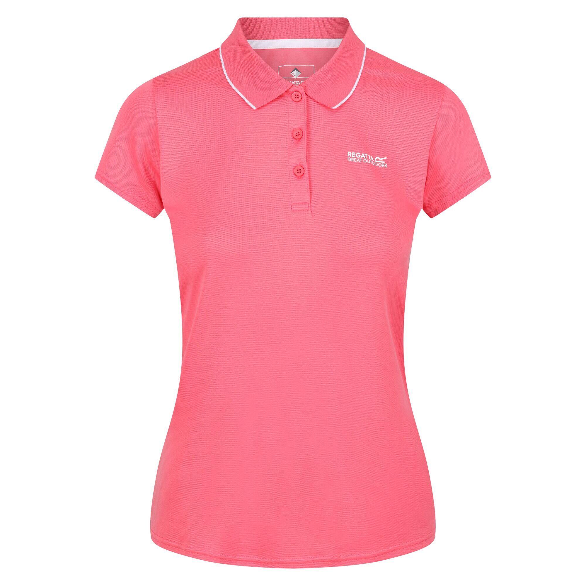REGATTA Womens/Ladies Maverick V Polo Shirt (Tropical Pink)