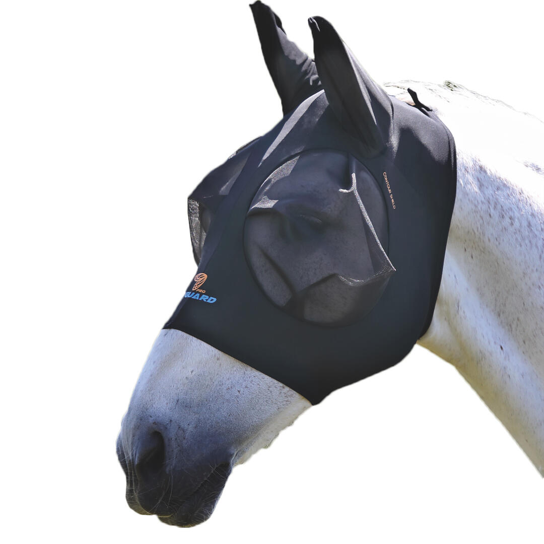 SHIRES Stretch Horse Fly Mask (Jet Black)