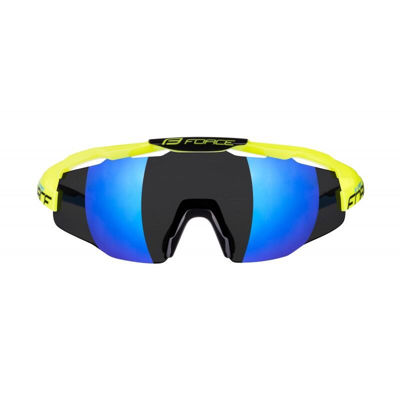 Ochelari Force Everest, lentila albastra oglinda, fluo