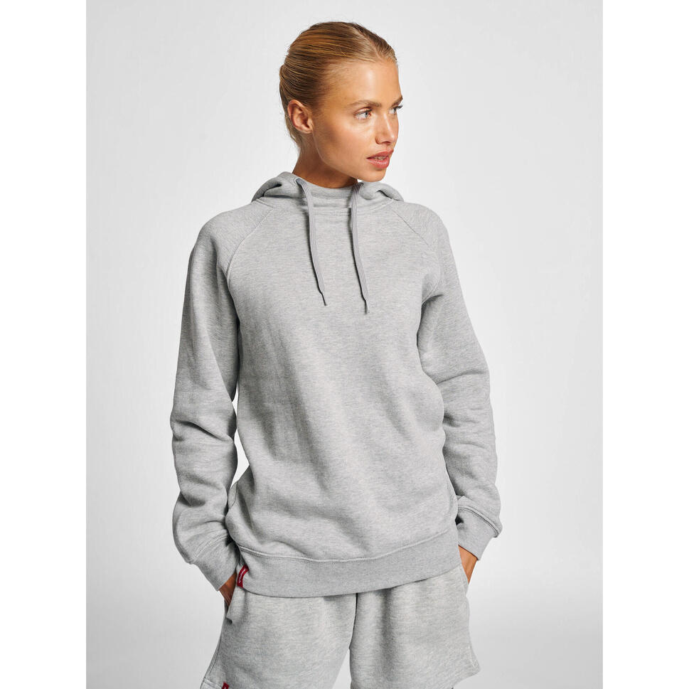 Bluza fitness damska Hummel red Heavy z kapturem