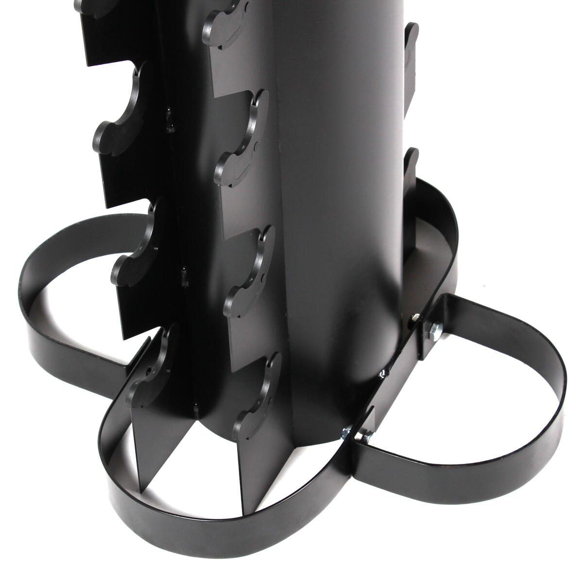 Suporte de armazenamento vertical em aço de 125 cm para 10 pares de halteres 3/3
