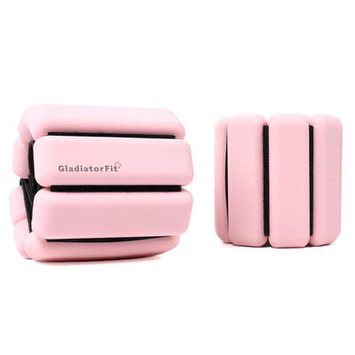 Silicone verzwaarde pols-/enkelbanden 2 x 0.5 kg gladiatorfit