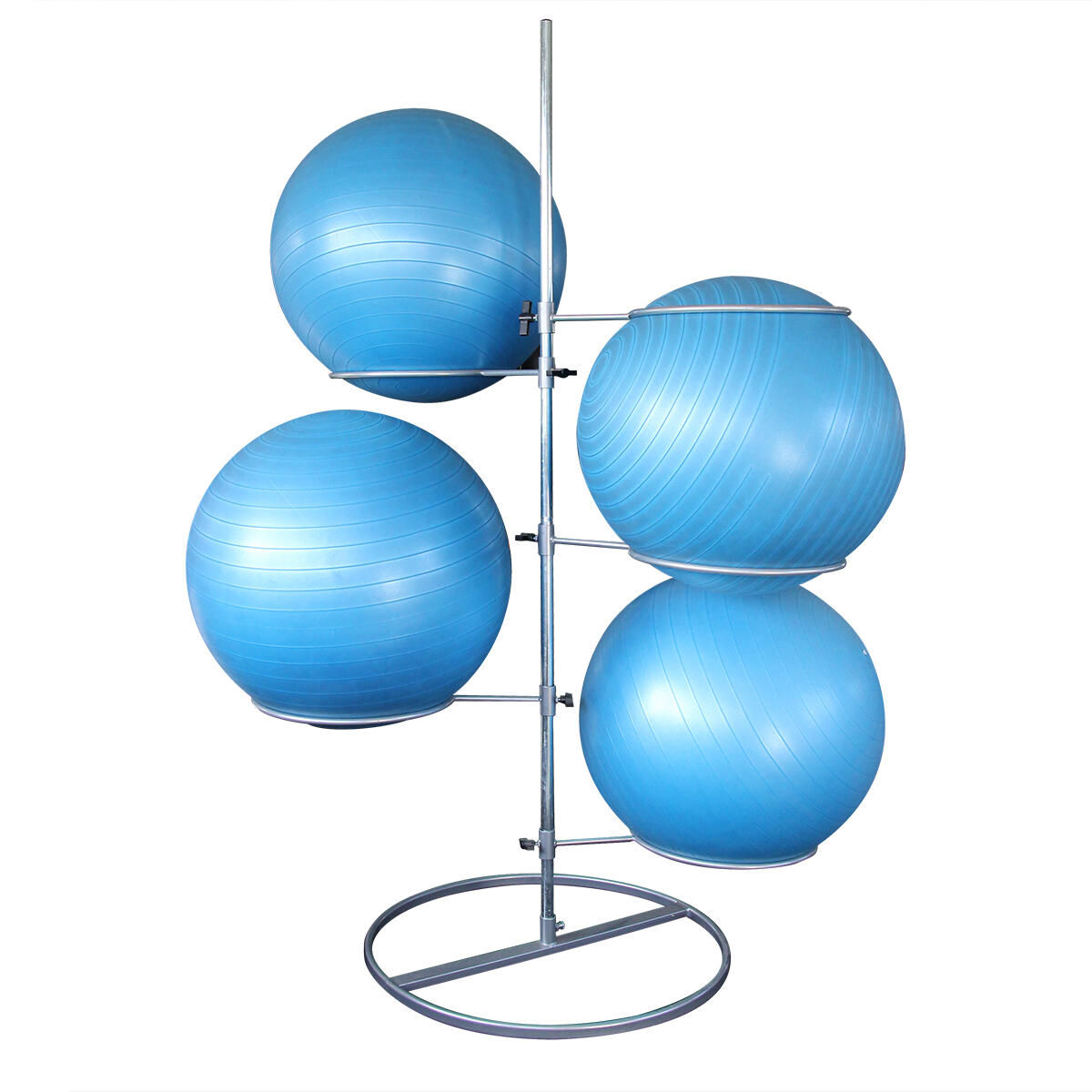 Storage rack for 9 swissball gymnastic balls