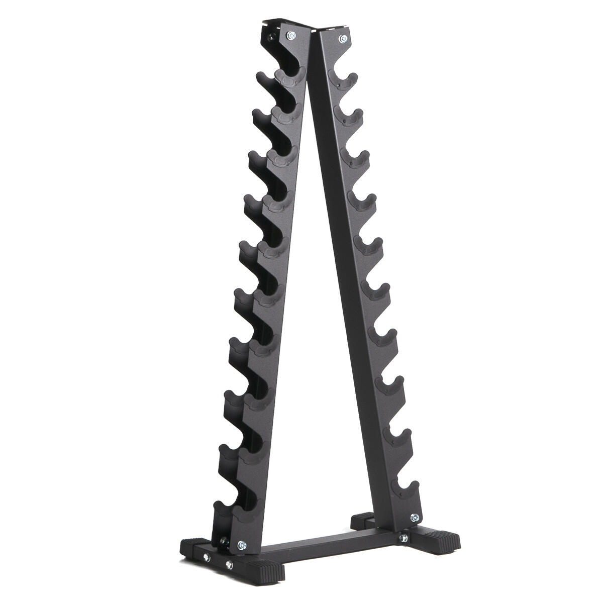 Suporte para 10 pares de halteres com haste de aço