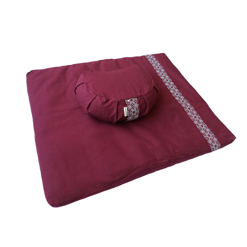 Cojín Meditación Piel Marrón Hombre, Almohada Viaje Yoga, Piso Zafú Silla,  Cojín Portátil para Meditar. Regalo Personalizado Monograma -  España