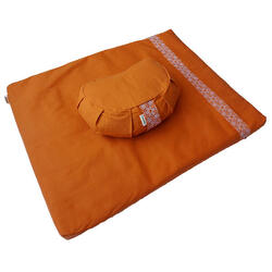 Set de méditation Samarali avec coussin Croissant Orange