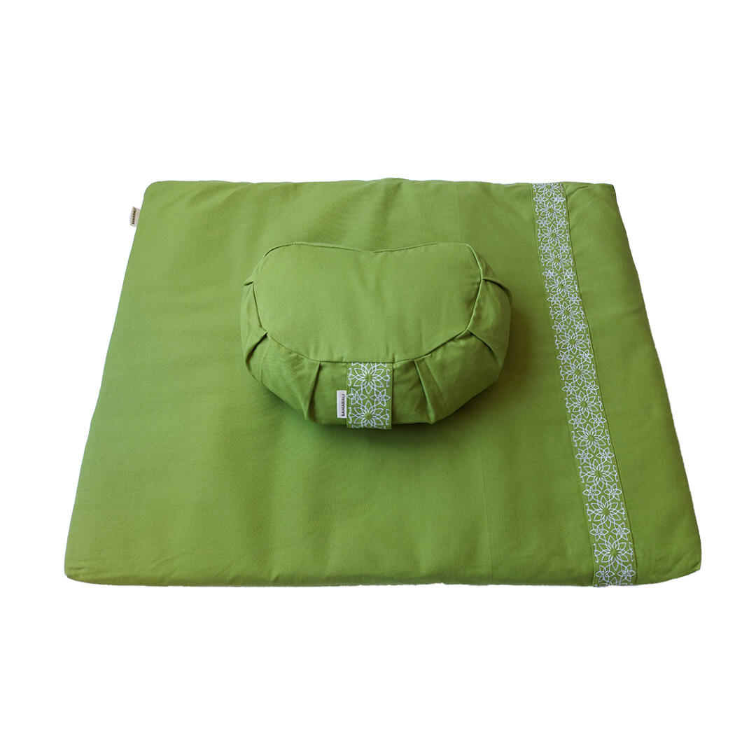 Samarali Set da meditazione con cuscino Mezzaluna verde