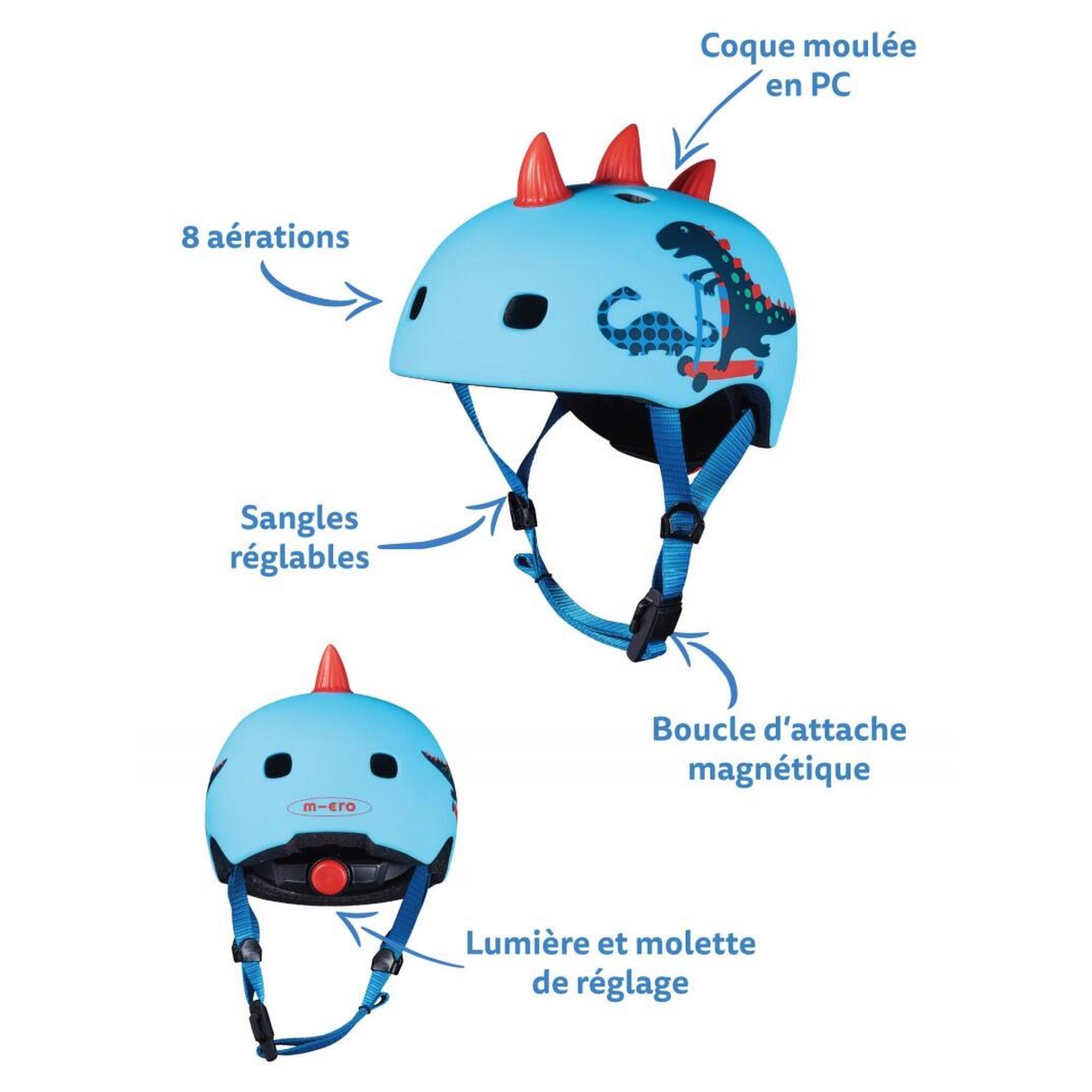 CASCO DINOSAURIOS 3D MICRO AZUL CON LUZ LED TRASERA | Decathlon CASCO DINOSAURIOS 3D MICRO AZUL CON LUZ LED TRASERA | Decathlon
