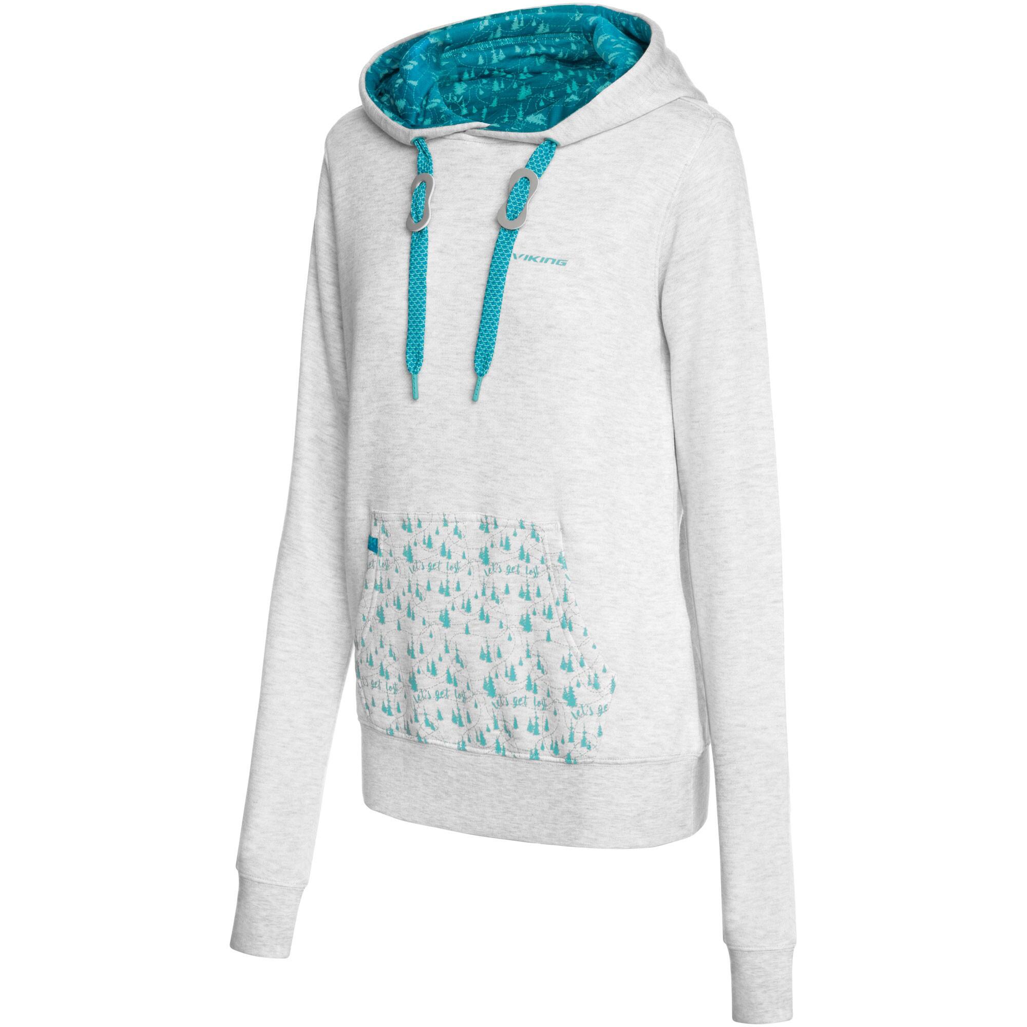 Bluza turystyczna damska Viking Laxa Bamboo z kapturem 3/4