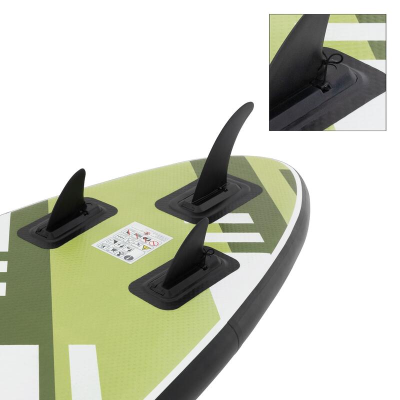 Opblaasbare Stand Up Paddle Board 308x78x10 cm Olijf gemaakt van PVC