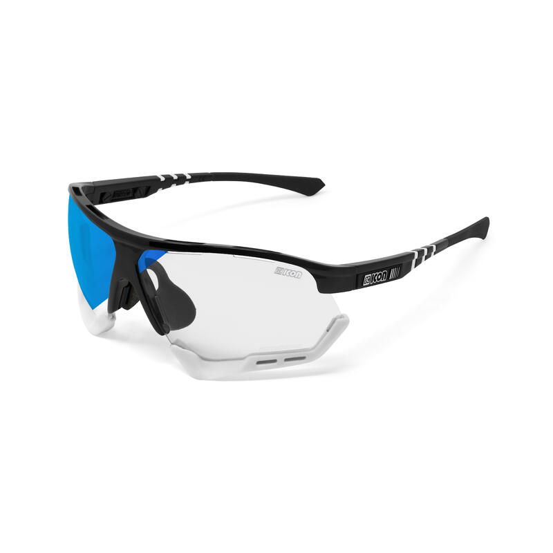 Gafas deportivas adulto RUNPERF 2 TRANSLÚCIDAS AZUL/PLATA categoría 3