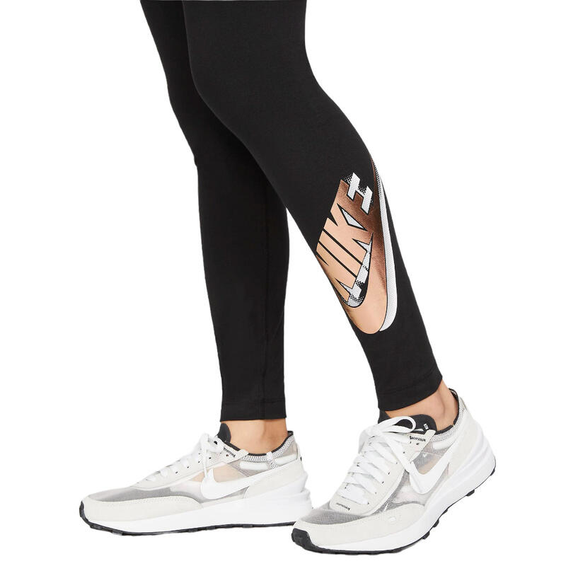 "Essential" Leggings für Sport Damen Schwarz