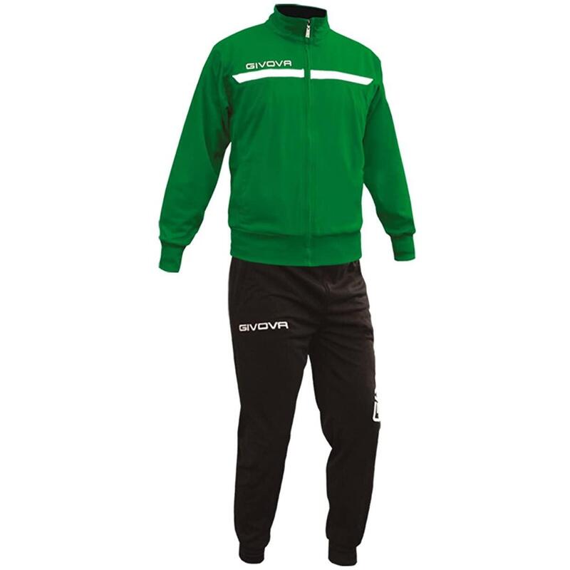 Trening Givova One Full Zip, Verde/Negru, XS