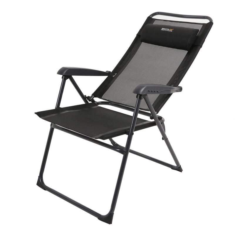 Colico campingstoel met harde armleuningen voor volwassenen - Zwart