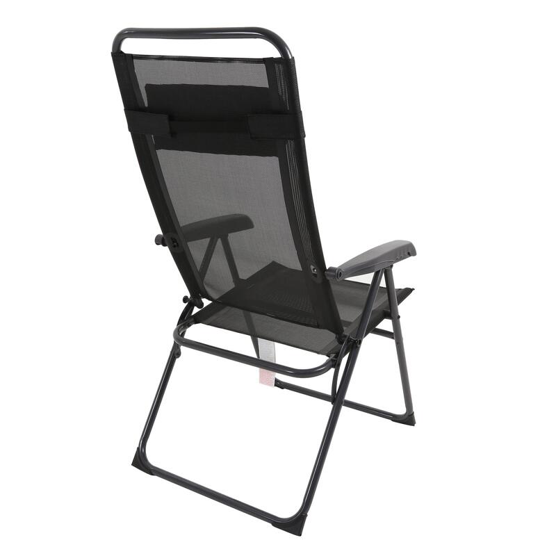Colico Camping Stuhl mit harten Lehnen für Erwachsene - Schwarz