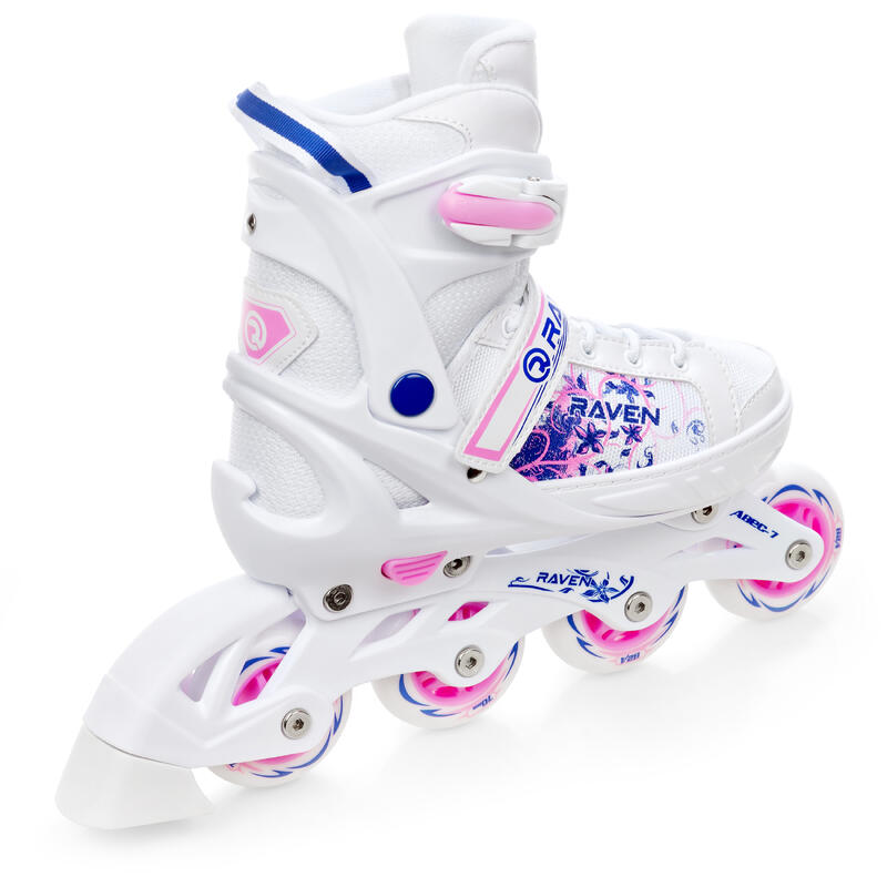 LED Luminous Roller Blade Ajustable Meia Blanco/Azul/Rosa