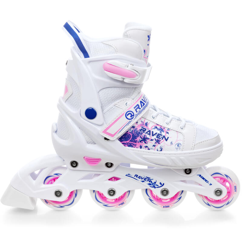 LED Luminous Roller Blade Ajustable Meia Blanco/Azul/Rosa