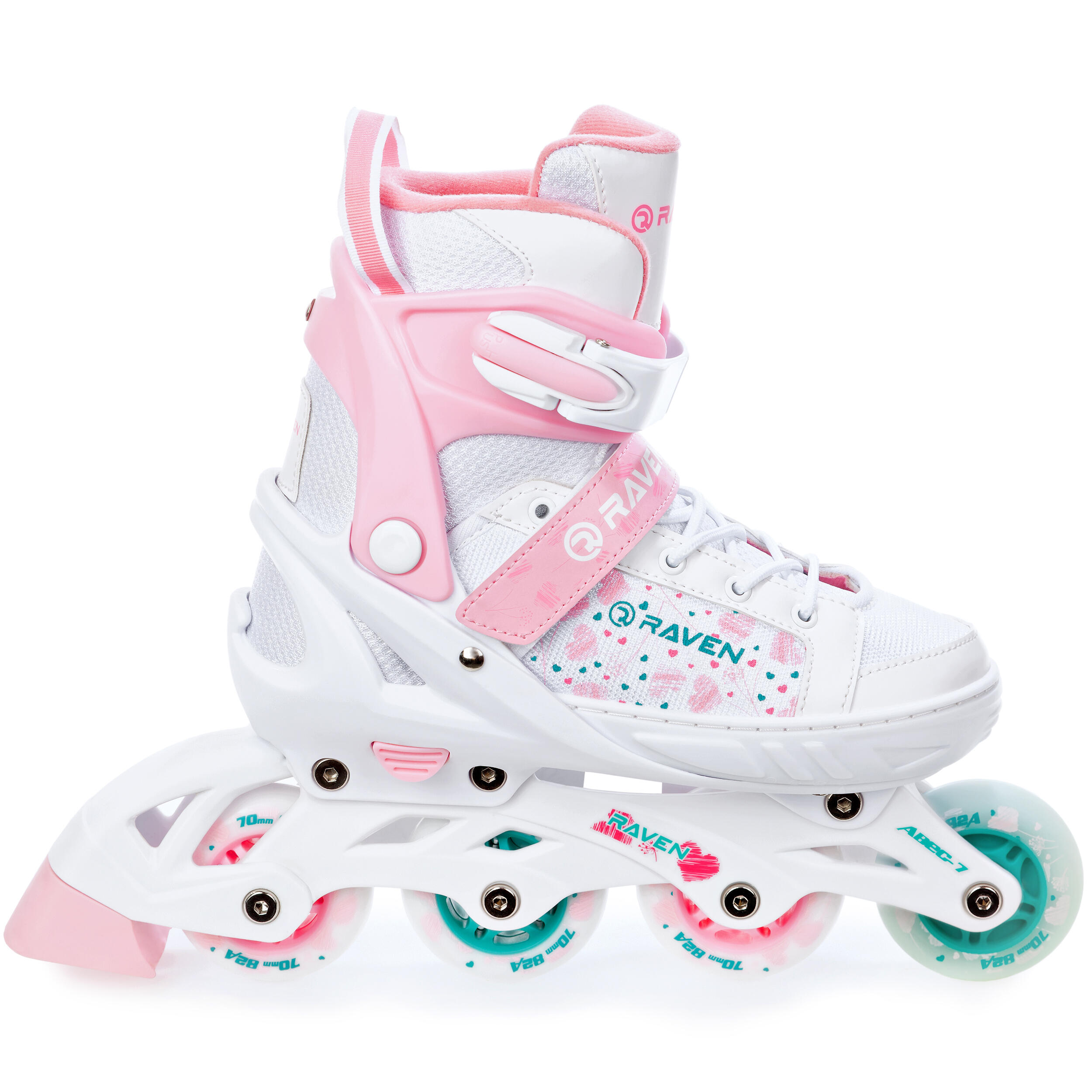Rueda ajustable Inline skates Luminosa LED Rosi Blanco/Rosa 2/5