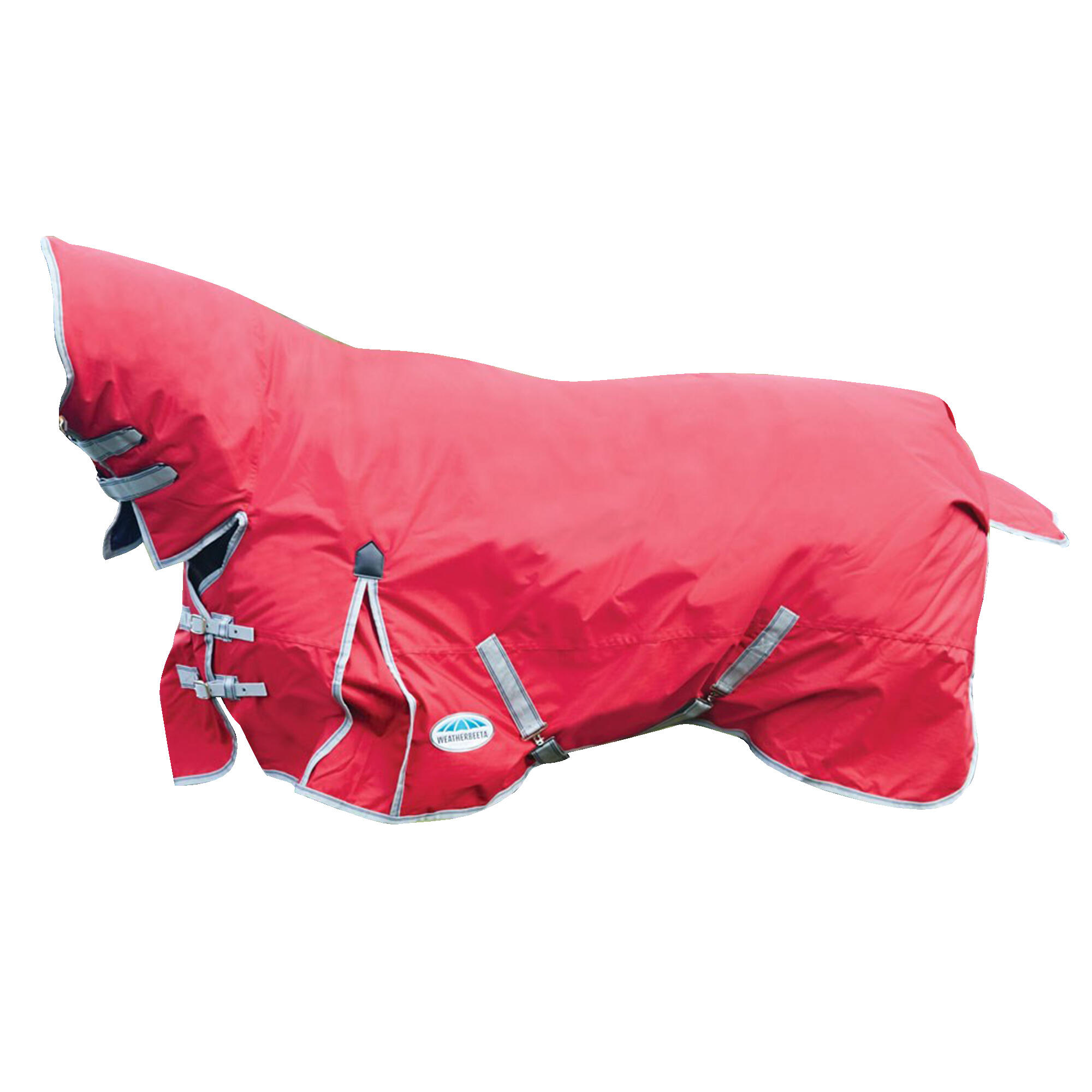 Comfitec Heavy Classic Combo Neck Turnout Rug (Red/Silver/Navy) 1/3
