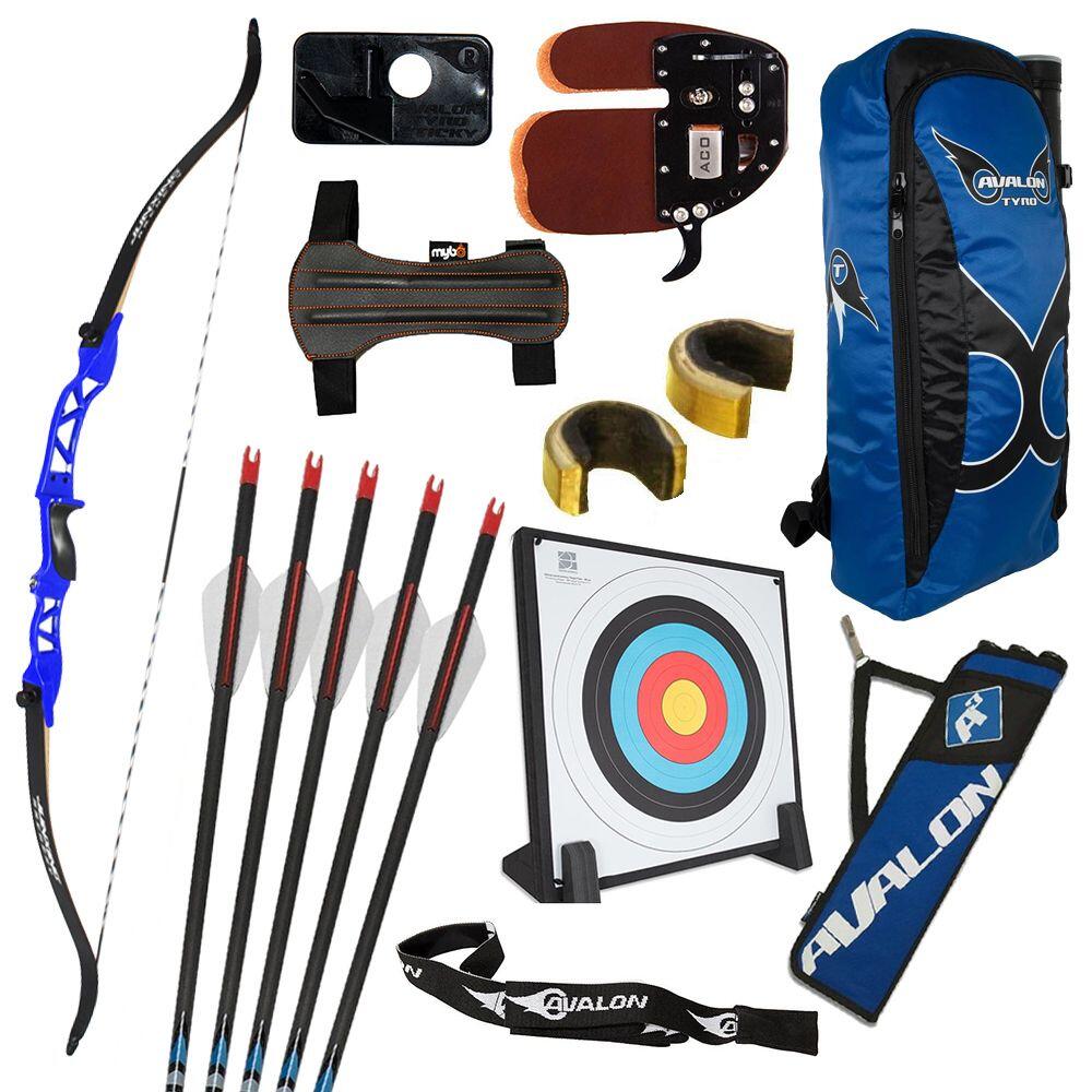 MERLIN ARCHERY MAC Youth Premium Complete Starter Set With Target - RH - Blue