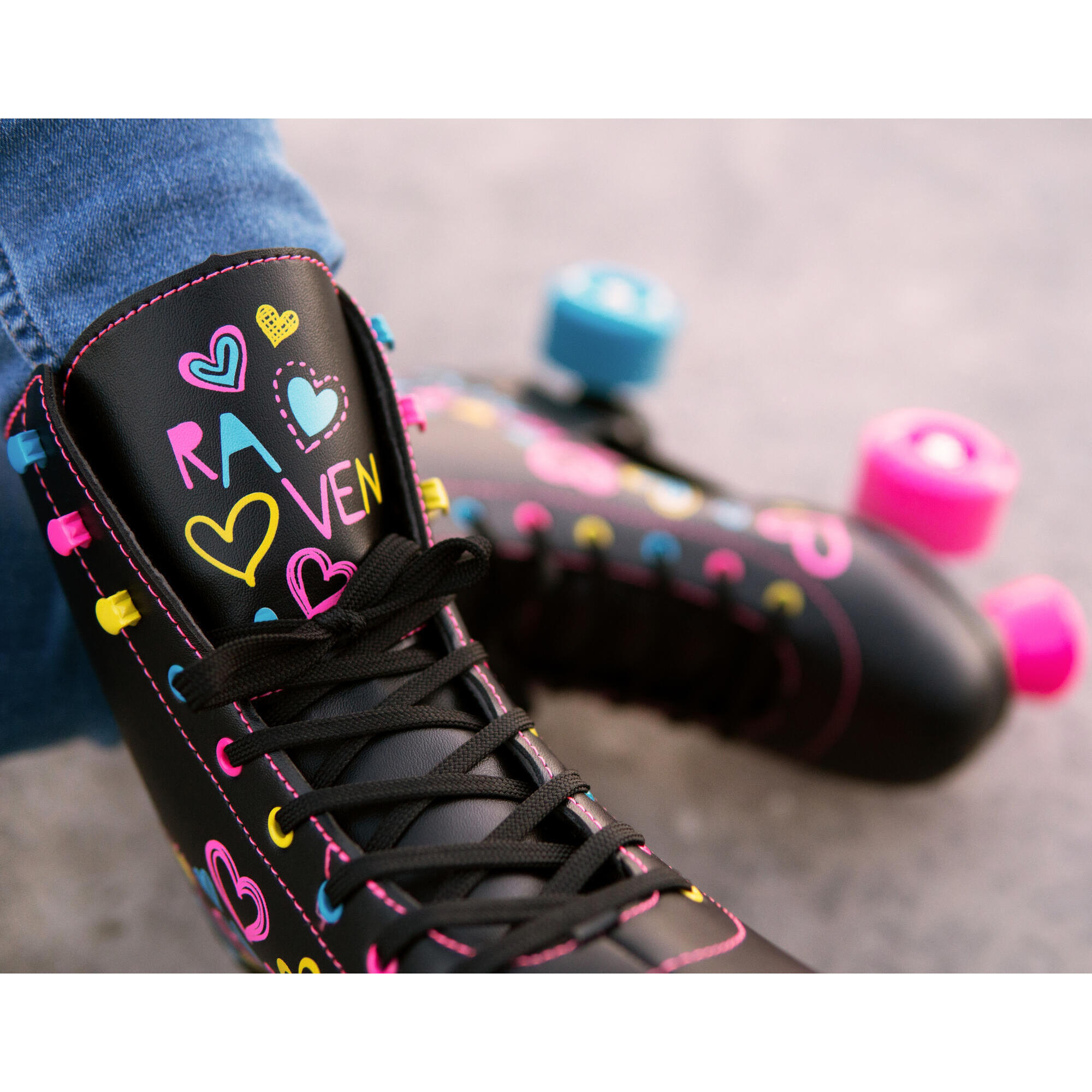 Classic verstelbare rolschaatsen Trista Zwart 3/5