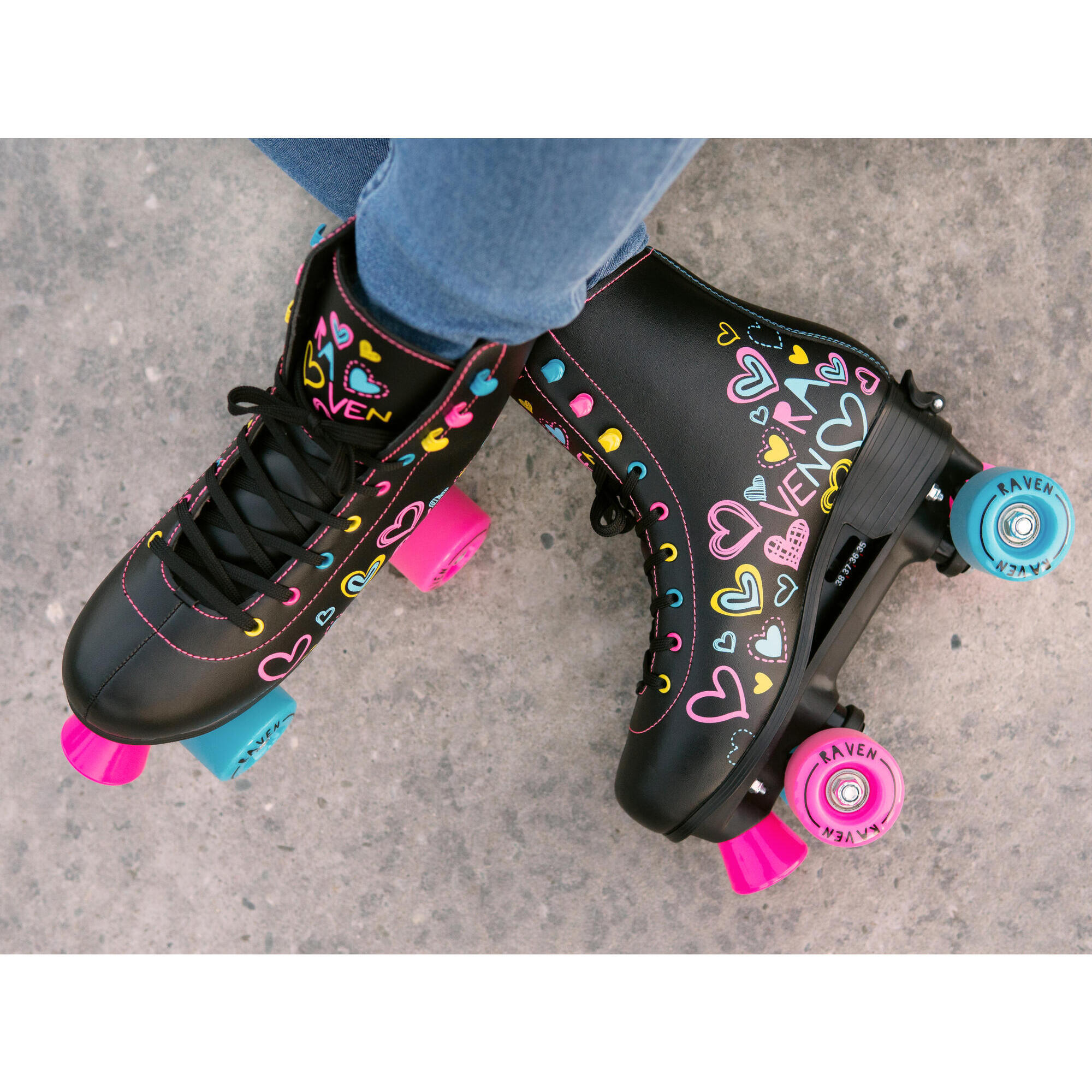Classic verstelbare rolschaatsen Trista Zwart 2/5