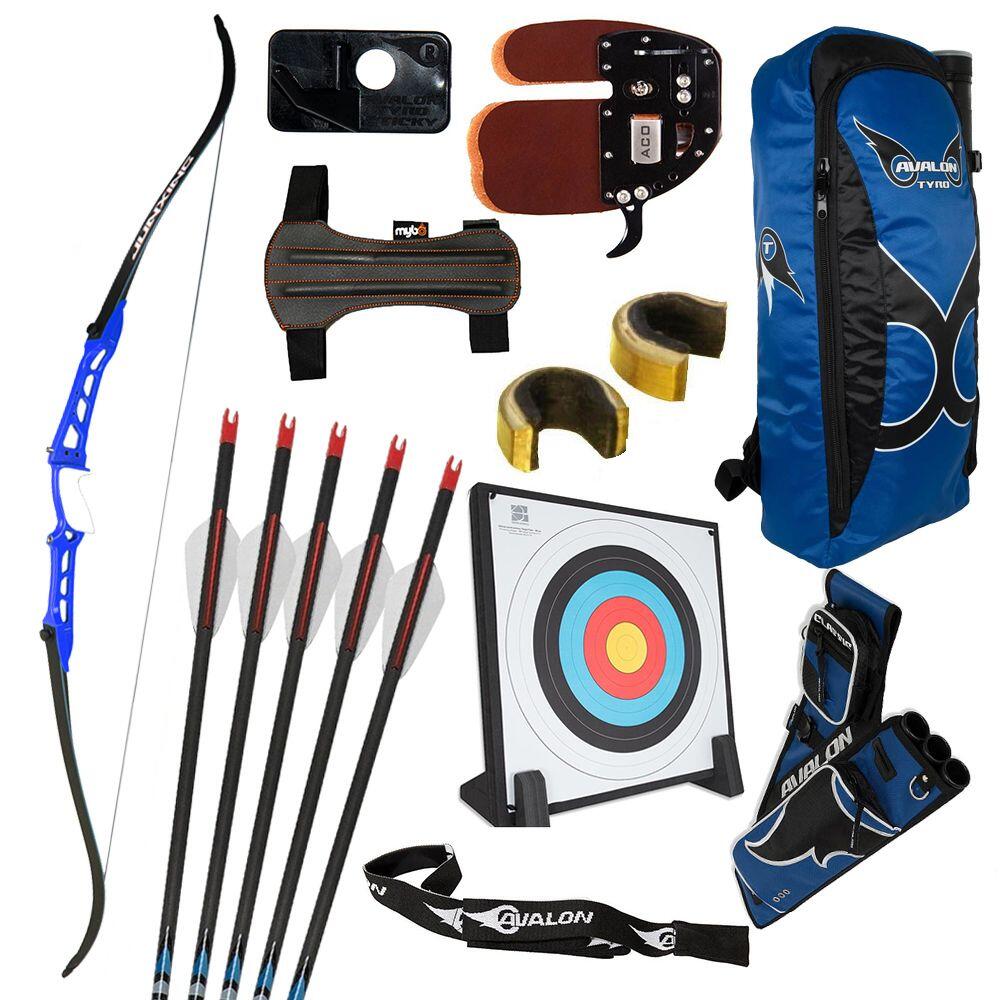 MERLIN ARCHERY MAC Gents Premium Complete Starter Set With Target - RH - Blue