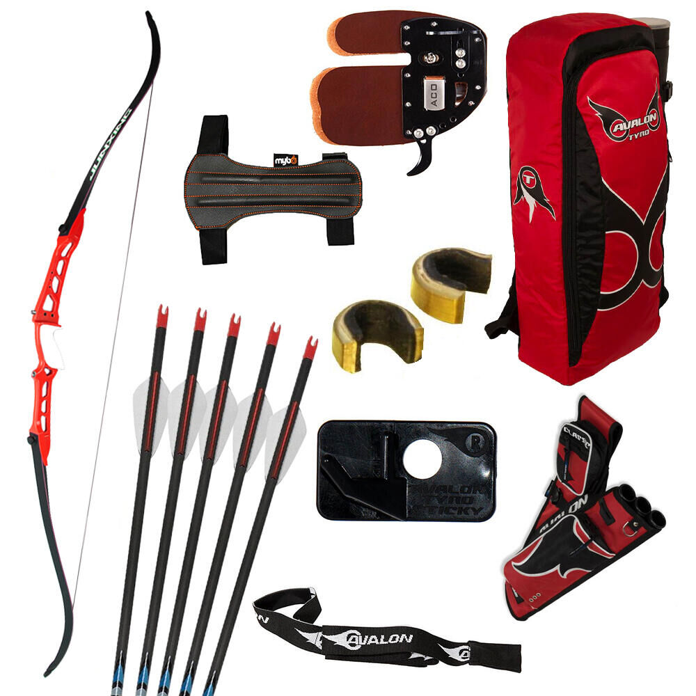 MERLIN ARCHERY MAC Gents Premium Complete Starter Set - RH - Red