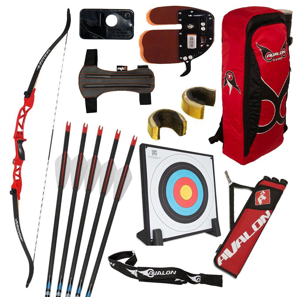 MERLIN ARCHERY MAC Youth Premium Complete Starter Set With Target - RH - Red