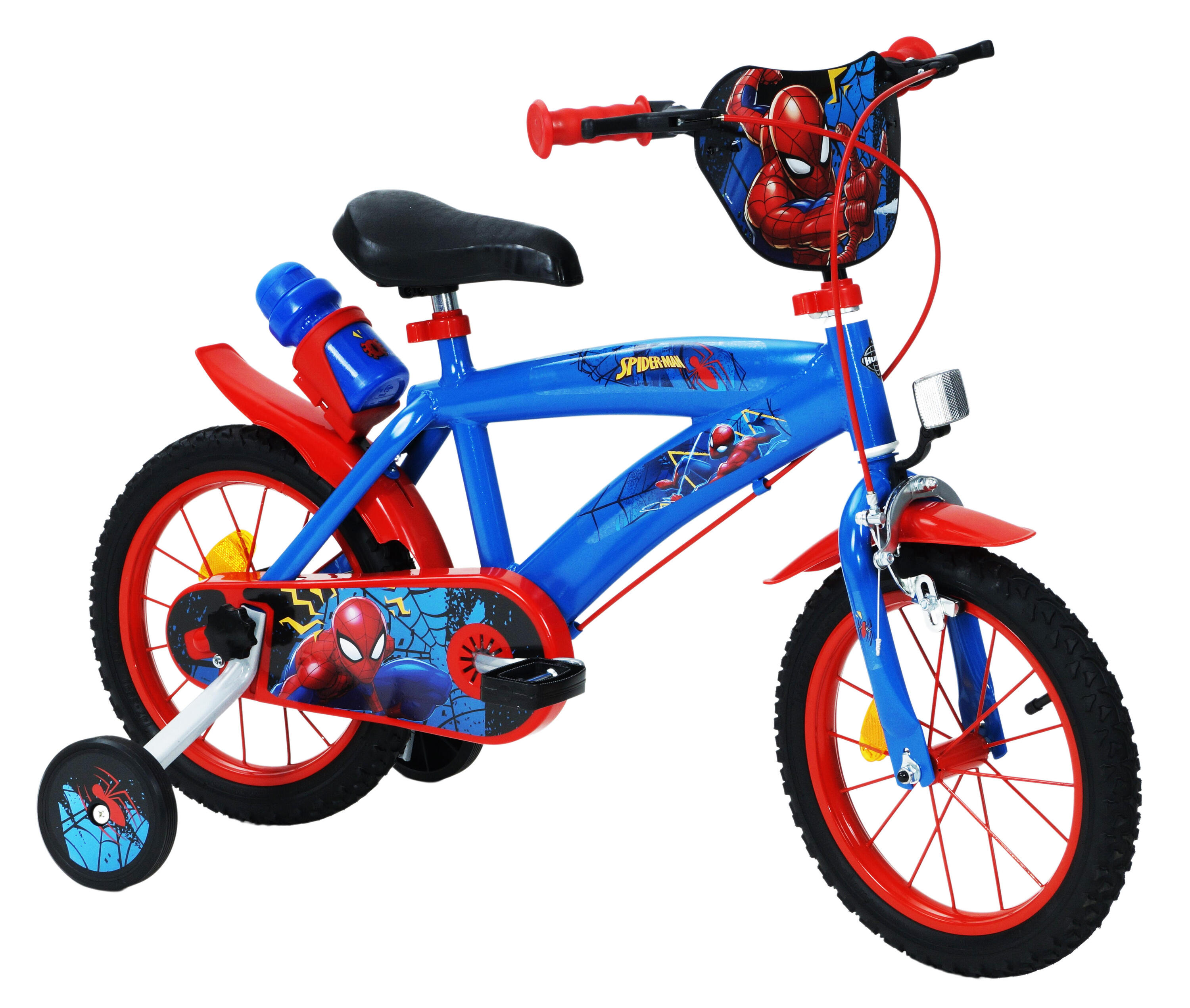 Huffy Marvel Spiderman & Friends 14" Kids Bike - Blue/Red 2/5