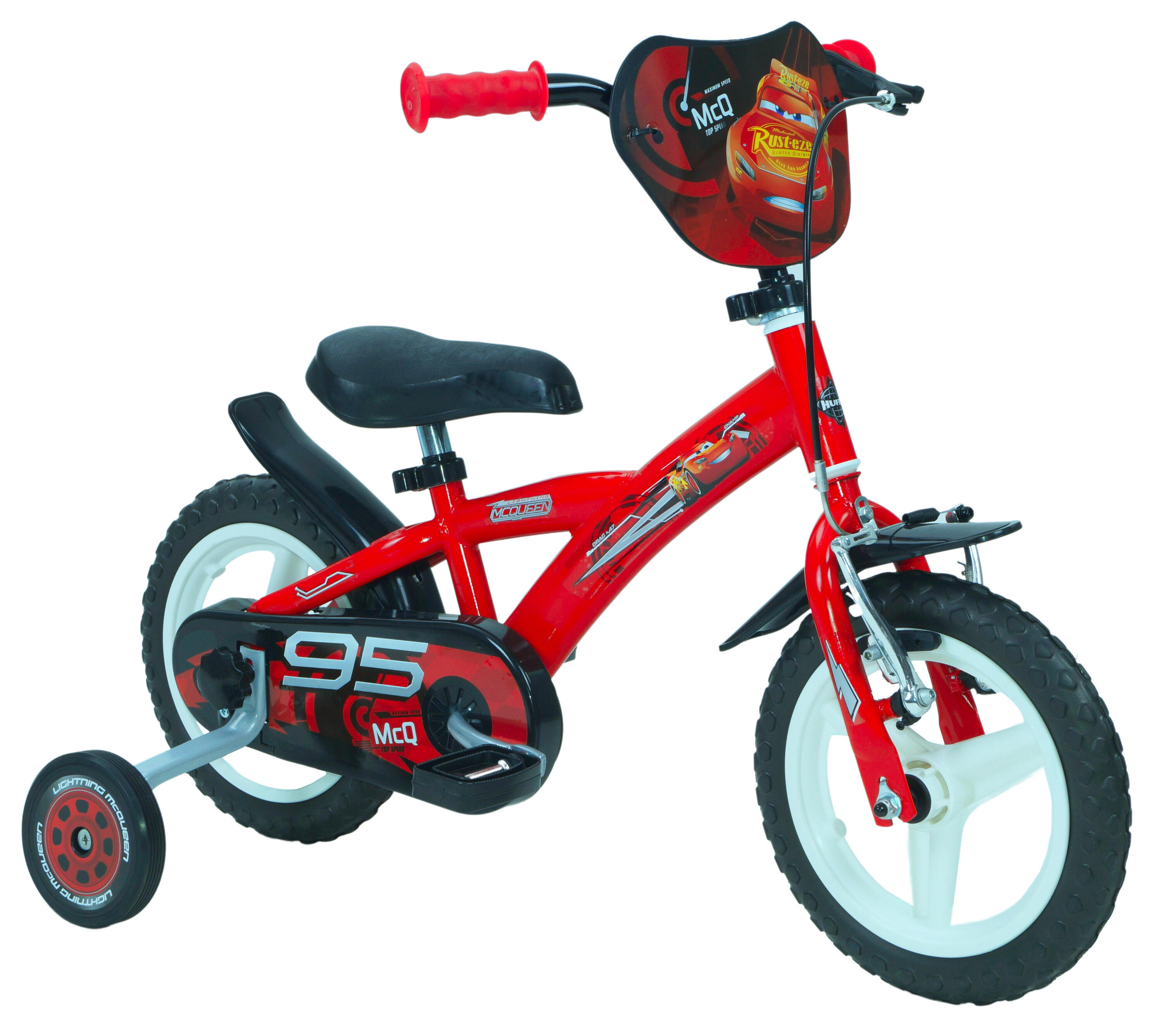 Huffy Disney Cars 12" Kids Bike - Gloss Red 2/4