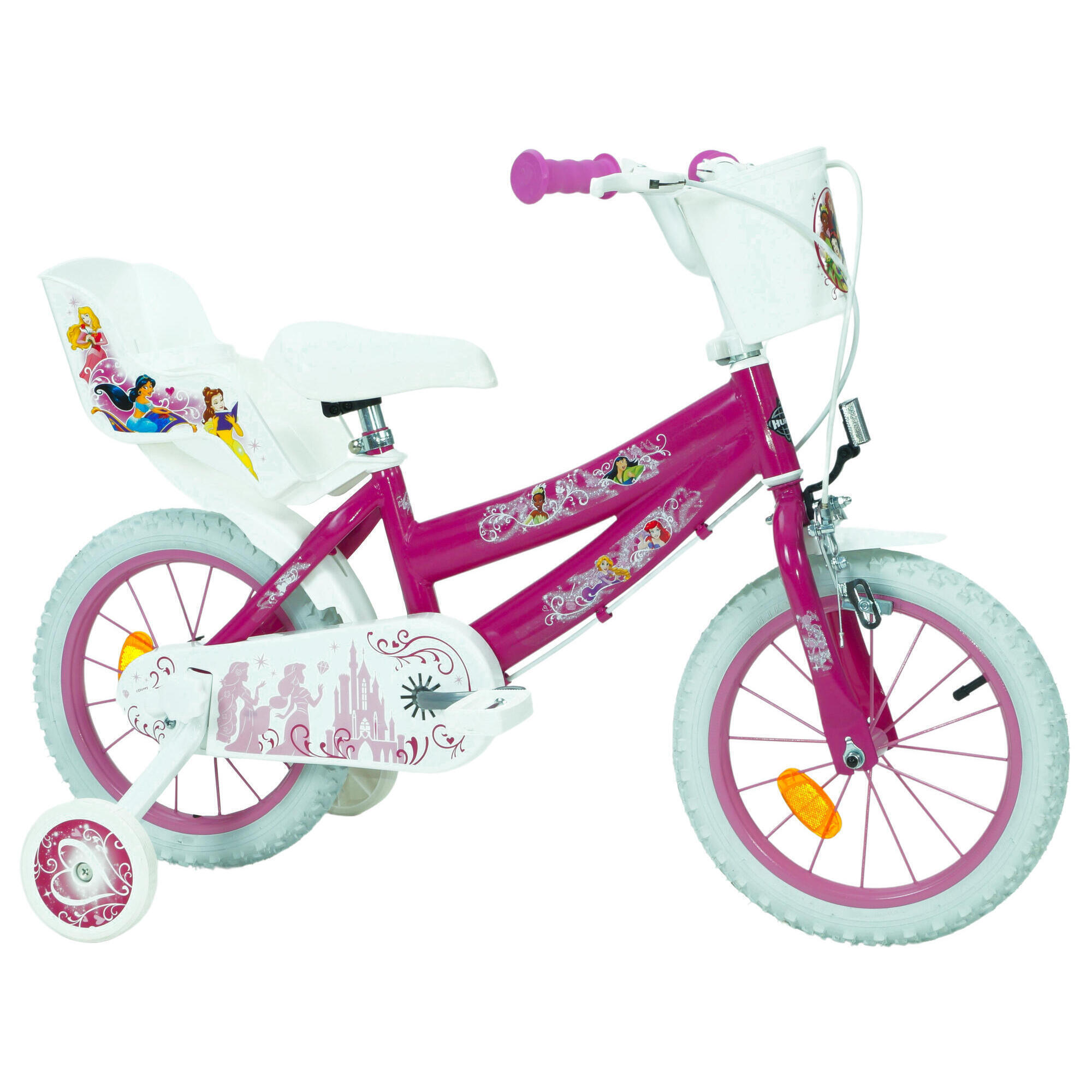 Huffy Disney Princess 14In Kids Bike - Pink/White 1/3