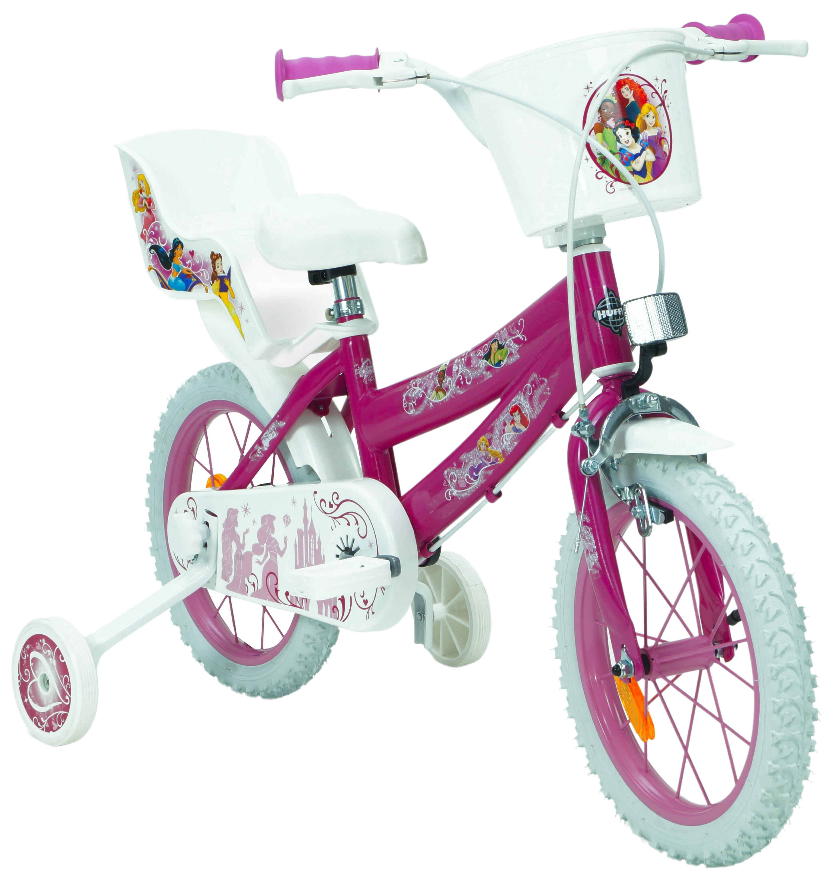 Huffy Disney Princess 14In Kids Bike - Pink/White 2/6