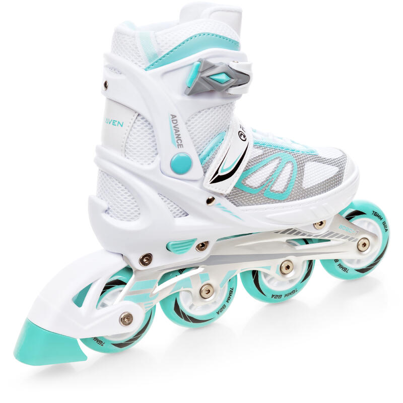 Patins em Linha ajustável Raven Advance Branco/Menta