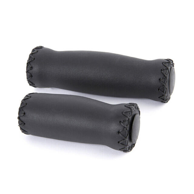 Grips Cuir 92/127Mm Noir (Paire)