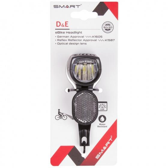 Smart phare D&E e-bike 6-48 V noir